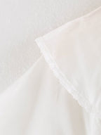 Women Clothing Summer Lace V neck Patchwork Ruffled French