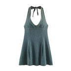 Women's Backless Denim Dress