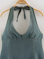 Women's Backless Denim Dress
