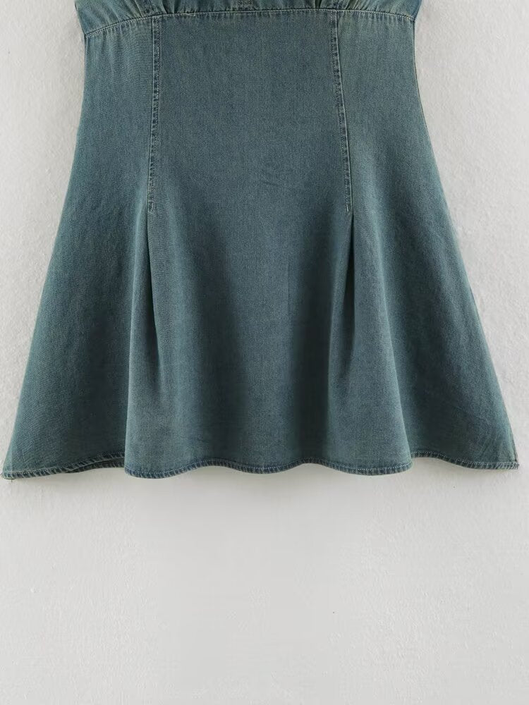 Women's Backless Denim Dress