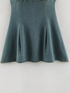 Women's Backless Denim Dress