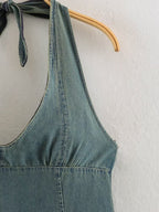 Women's Backless Denim Dress
