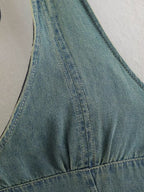 Women's Backless Denim Dress
