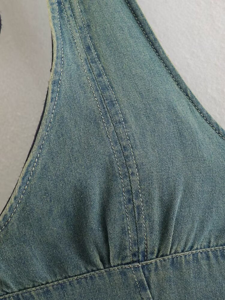 Women's Backless Denim Dress