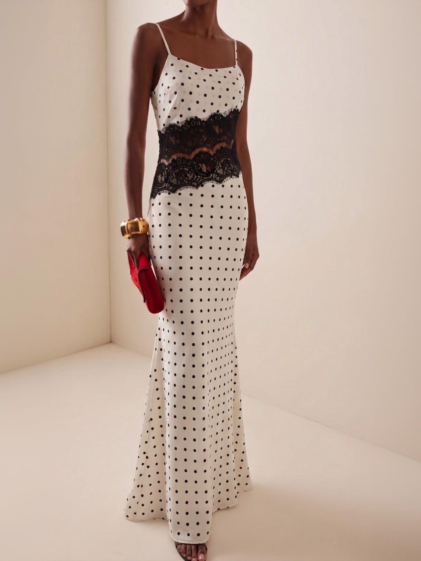Women's Lace Satin Dress