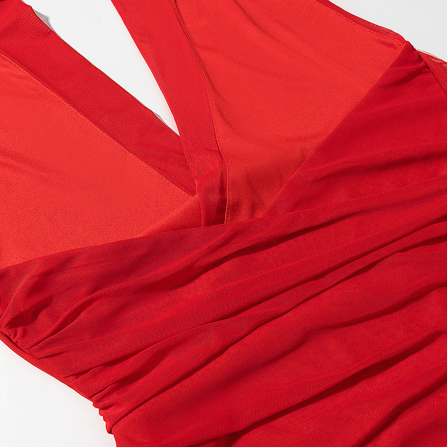 Women's Backless Halter Dress