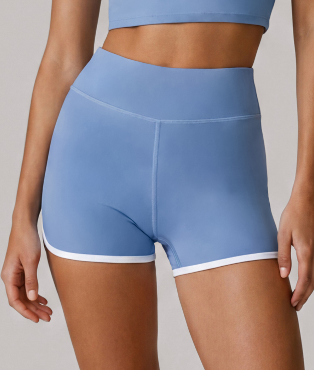 Nude Feel High Waist Hip Lift Yoga Shorts Women Three Inch T Line Outerwear Tight Workout Running Fitness Pants