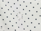 Polka Dot Printed Hollow Out CO Embroidered Short Sleeved