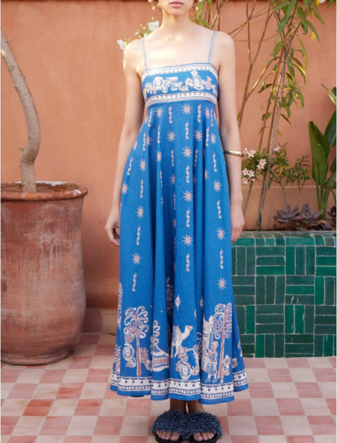 Women's Strap Graffiti Dress