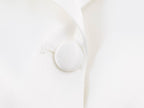 Women Clothing Simple Elegant White Slim Fit Backless Silk Satin Texture Short Blazer