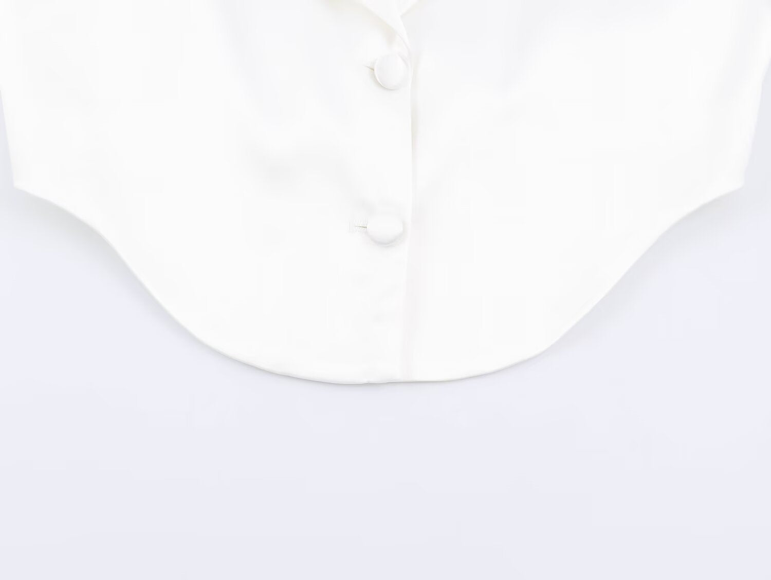 Women Clothing Simple Elegant White Slim Fit Backless Silk Satin Texture Short Blazer