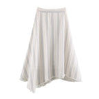 Women Clothing Office All Matching Striped Sleeveless Shirt Skirt Sets