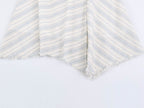 Women Clothing Office All Matching Striped Sleeveless Shirt Skirt Sets