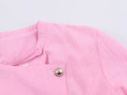 Women Clothing Summer Street Cotton Decorated Row Button