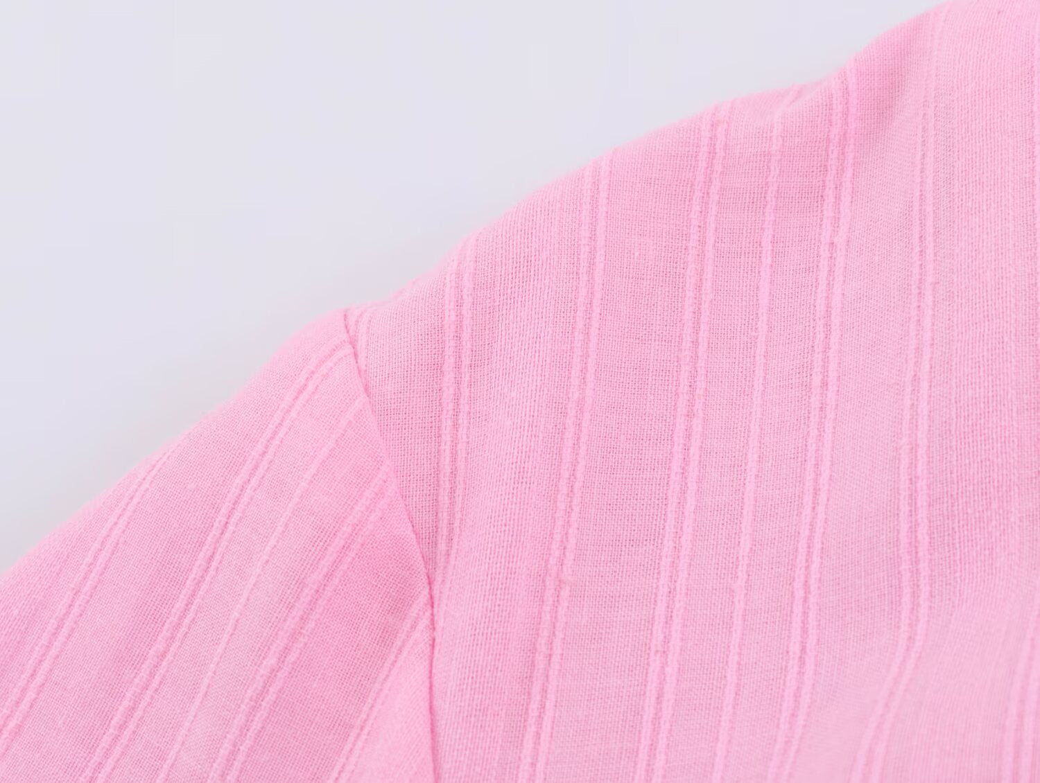 Women Clothing Summer Street Cotton Decorated Row Button