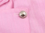 Women Clothing Summer Street Cotton Decorated Row Button