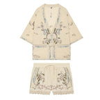 Women Embroidered Shirt Series Embroidered Shorts Sets