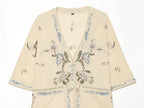 Women Embroidered Shirt Series Embroidered Shorts Sets