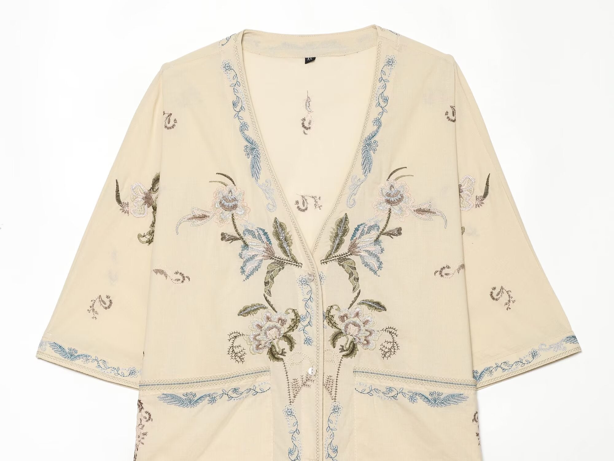 Women Embroidered Shirt Series Embroidered Shorts Sets