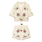 Women Clothing Floral Embroidery Top Floral Embroidery