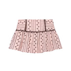 Lace Bow Embroidered Top Embroidered Culottes Set