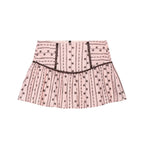 Lace Bow Embroidered Top Embroidered Culottes Set