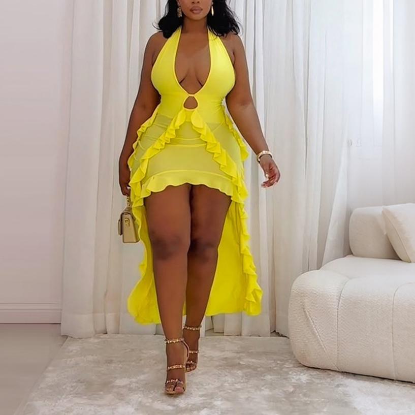 Women's Backless Halter Dress