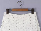 Sexy Lace Stitching Polka Dot Skirt Women Summer Anti