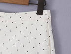 Sexy Lace Stitching Polka Dot Skirt Women Summer Anti