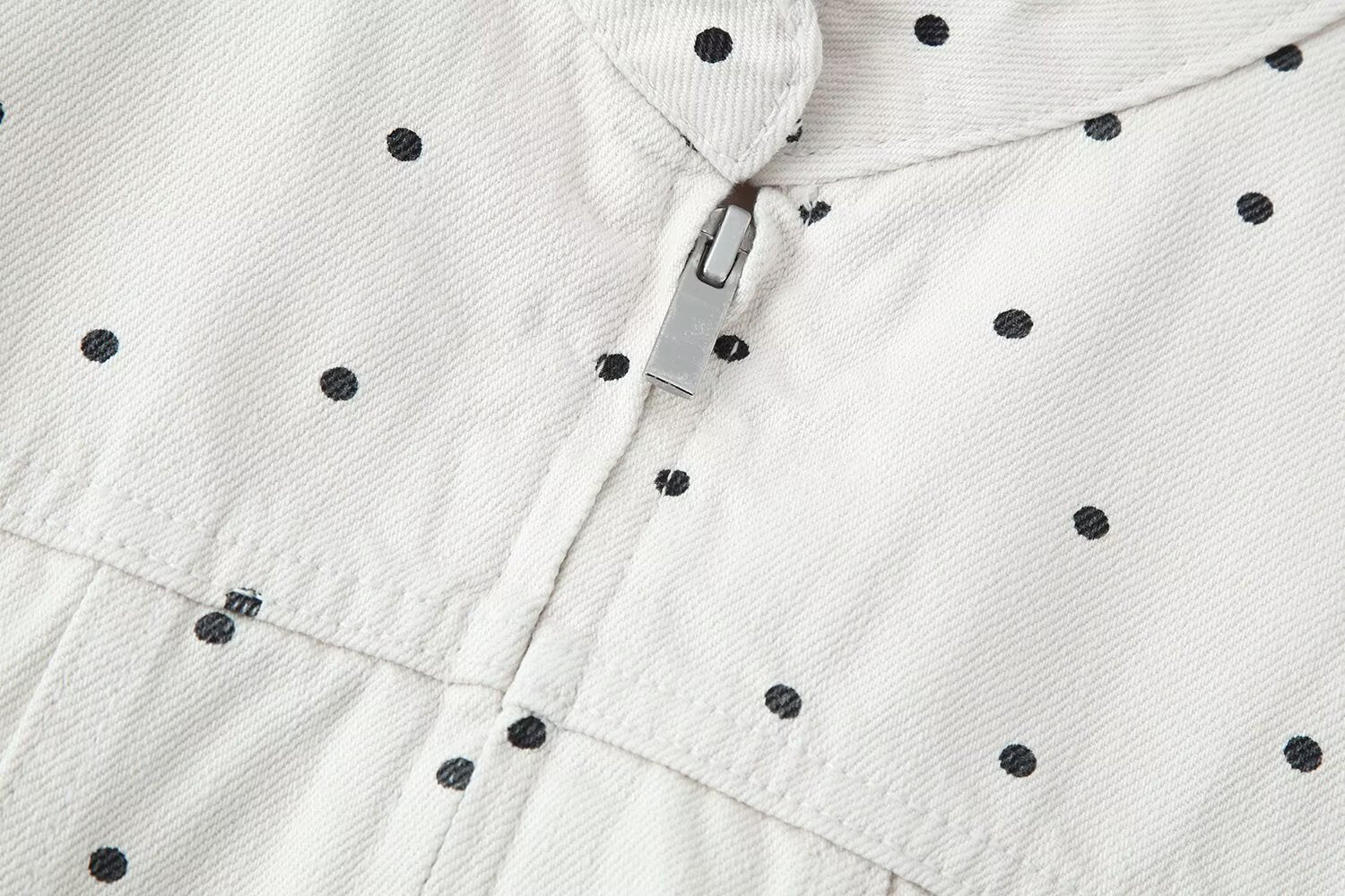 Women Clothing Summer Polka Dot Slim Jacket Mid Waist