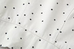 Women Clothing Summer Polka Dot Slim Jacket Mid Waist