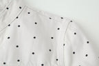 Women Clothing Summer Polka Dot Slim Jacket Mid Waist