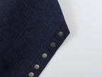 Women Clothing Backless Rivet Ornament Hanging Collar Top Pants Sets