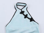 Women Clothing Cold Feeling Dark Pattern Jacquard Halter