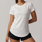 Summer Cool Feeling Ice Silk Cut Out Jacquard Short Sleeve