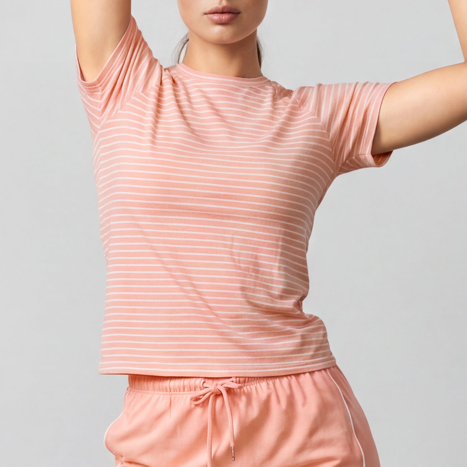 Striped Running Training Women Breathable Yoga Fitness