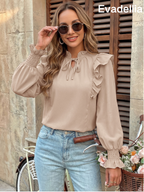 Evadellia Women Clothing Autumn Winter Casual Ruffled Long