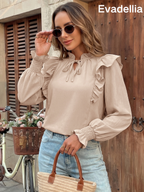 Evadellia Women Clothing Autumn Winter Casual Ruffled Long