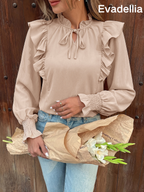 Evadellia Women Clothing Autumn Winter Casual Ruffled Long