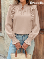 Evadellia Women Clothing Autumn Winter Casual Ruffled Long