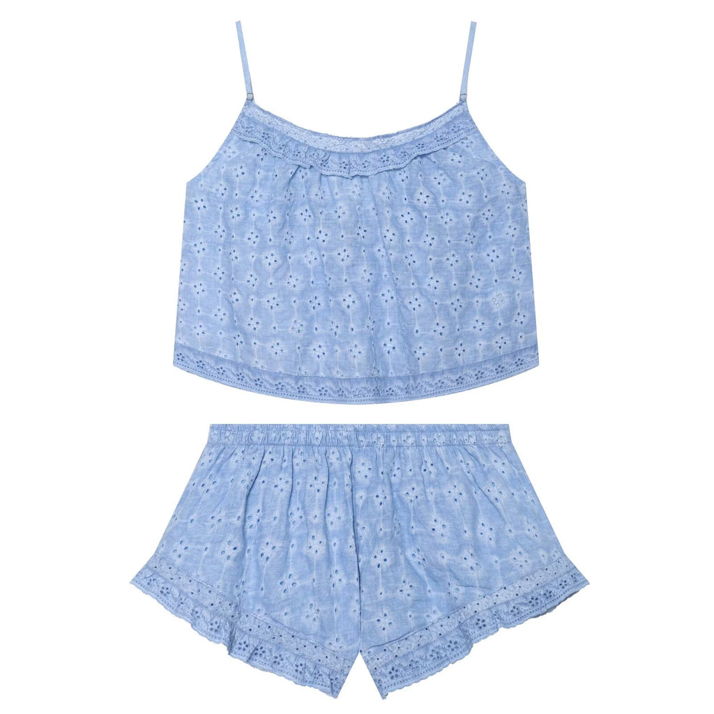 Women Clothing Hollow Out CO Embroidery Top Washing Effect