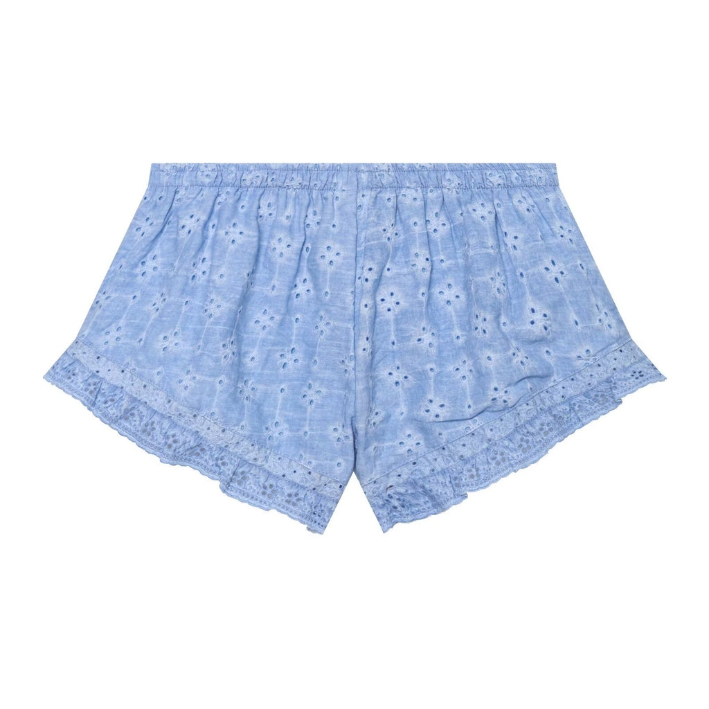 Women Clothing Hollow Out CO Embroidery Top Washing Effect
