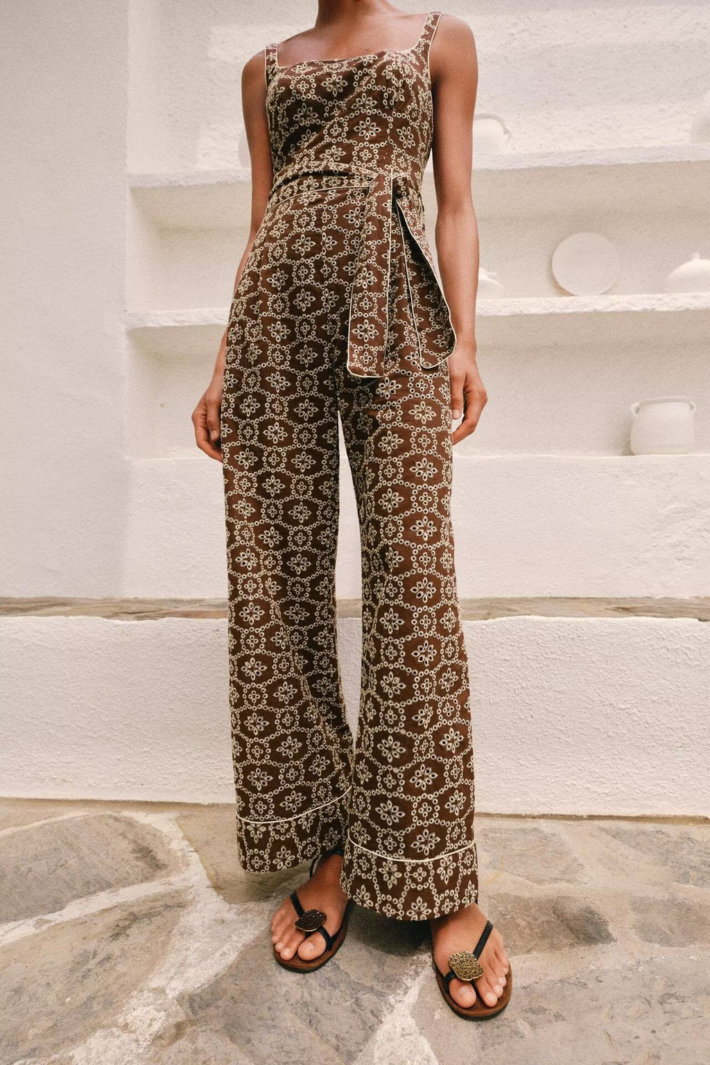 Women Clothing Summer Embroidery Hollow Out CO out with