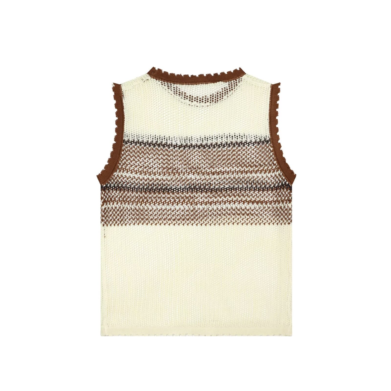 Women Clothing Summer Artistic Contrast Color Design round