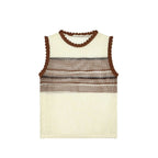 Women Clothing Summer Artistic Contrast Color Design round