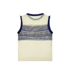 Women Clothing Summer Artistic Contrast Color Design round