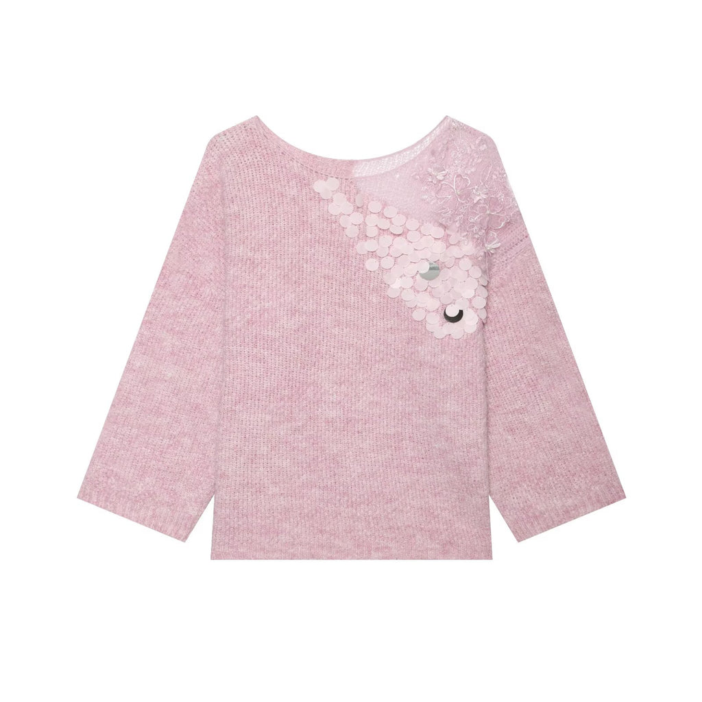 Women Clothing Summer French Gentle Handmade Sequin