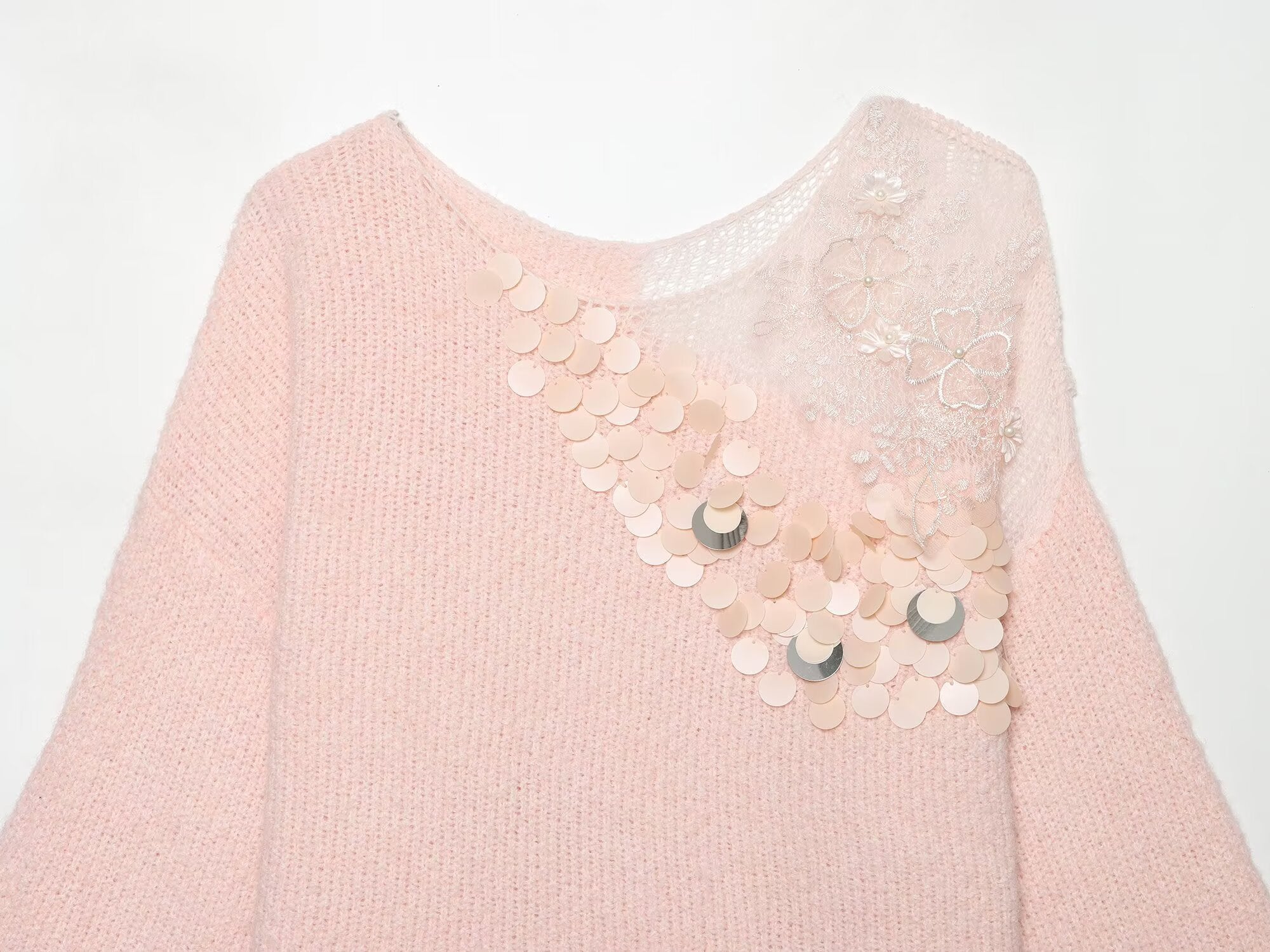 Women Clothing Summer French Gentle Handmade Sequin