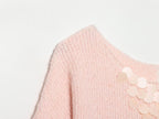 Women Clothing Summer French Gentle Handmade Sequin