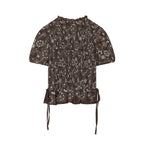 Women Clothing All Match Slim Fit Embroidered Printed Top